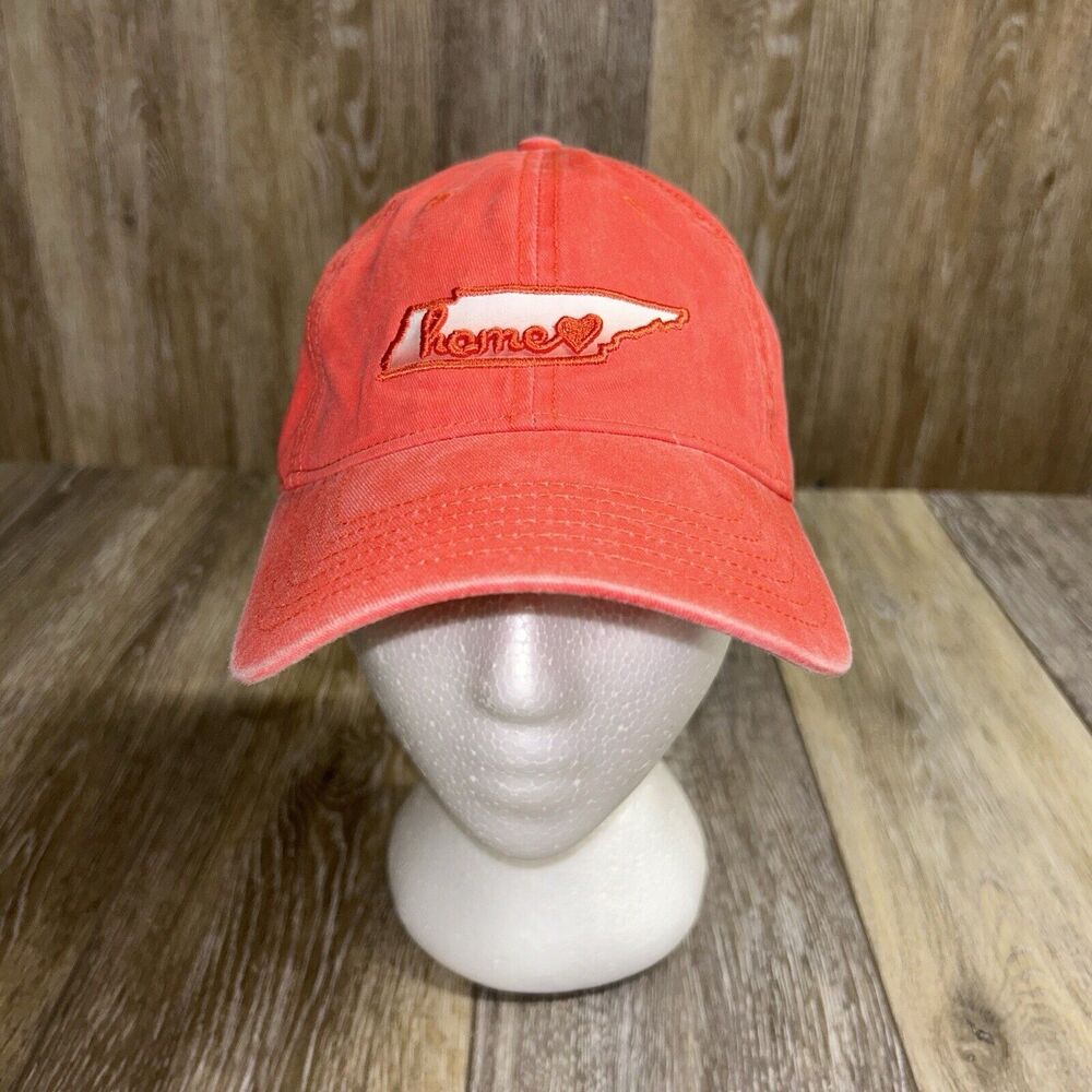 Home Free Tennessee Home Adjustable Strap Pink Hat Baseball Cap Embroidered